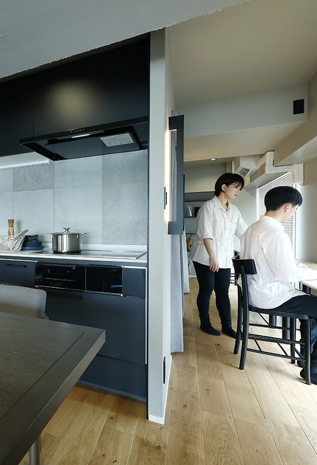 コトー三鷹マンションモデルルームの変化する家族のだんらんの形に対応する住まい